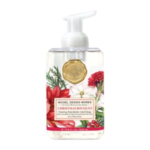 Michel Design Foaming Soap in Christmas Bouquet, featuring a festive blend of sparkling citrus, sweet berries, and a touch of evergreen. Perfect for gently cleansing your hands while filling your home with a warm, holiday-inspired fragrance.